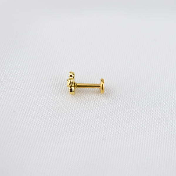  Piercing Individual Flor em Aço e Zircónias