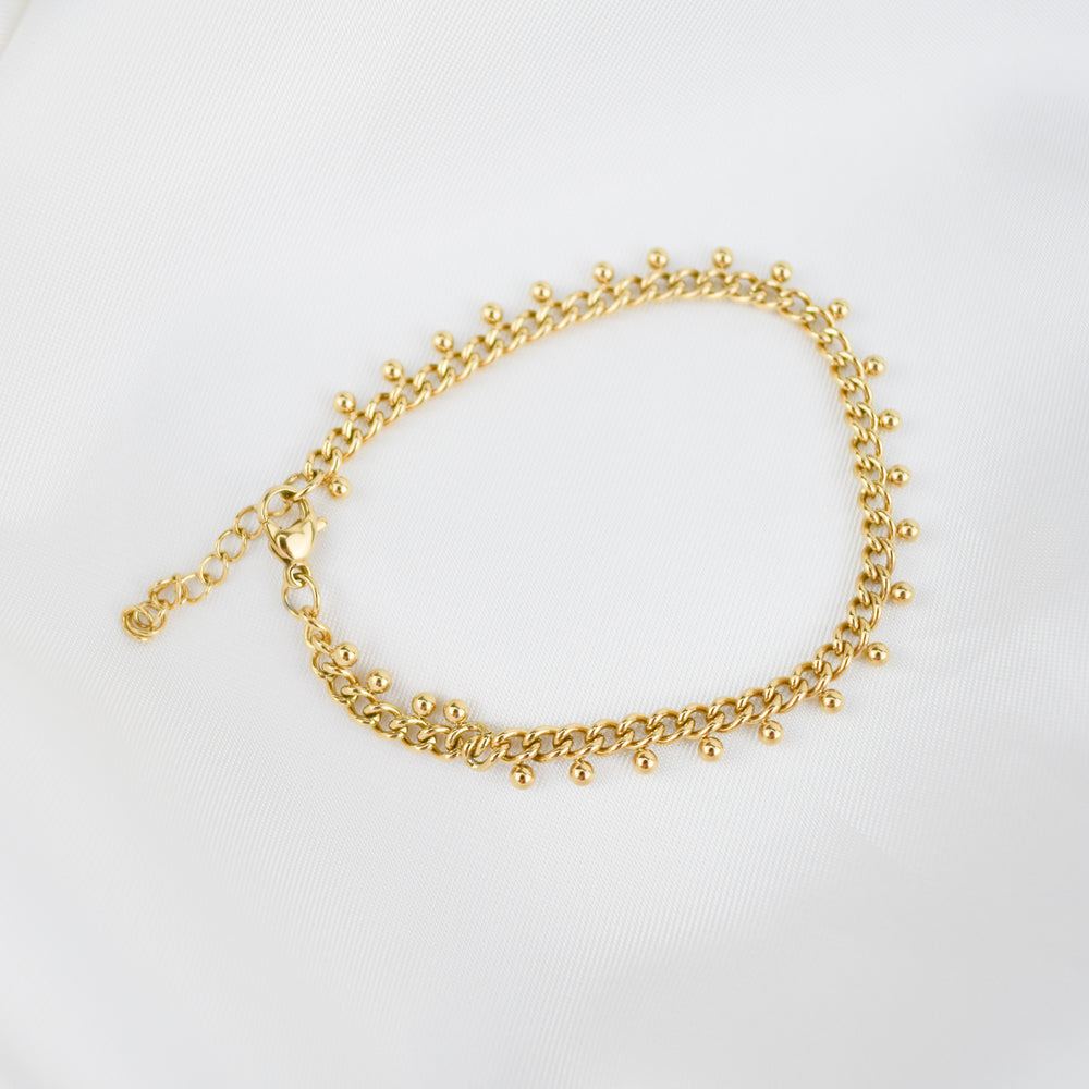 BLOSSOM – Pulseira em Aço com Esferas 