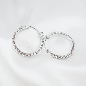 DAHLIA – Argolas com Corrente em Aço