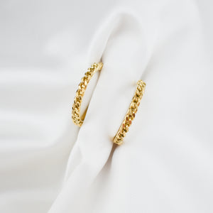 DAHLIA – Argolas com Corrente em Aço