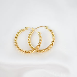 DAHLIA – Argolas com Corrente em Aço