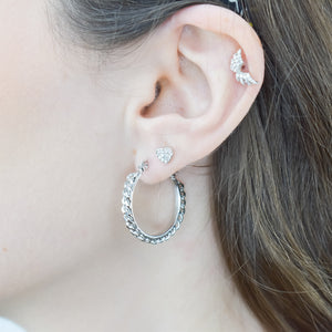 DAHLIA – Argolas com Corrente em Aço