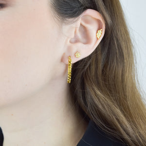 DAHLIA – Argolas com Corrente em Aço